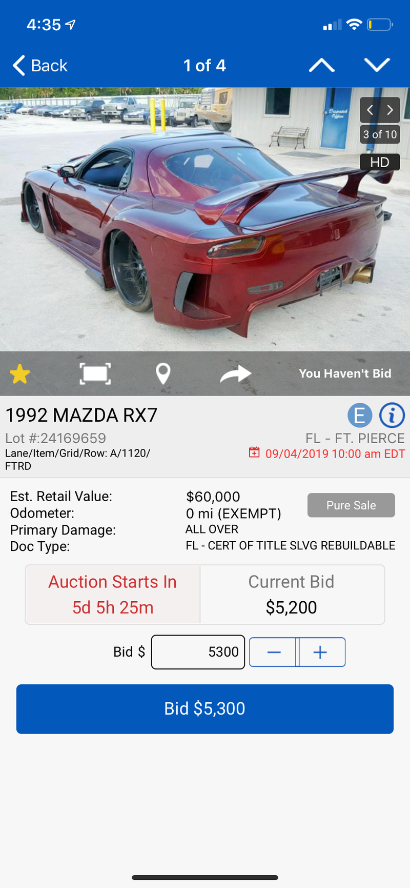 Illustration for article titled HOLY SHIT THERE IS A VEILSIDE FORTUNE RX-7 FOR SALE ON COPART!!!